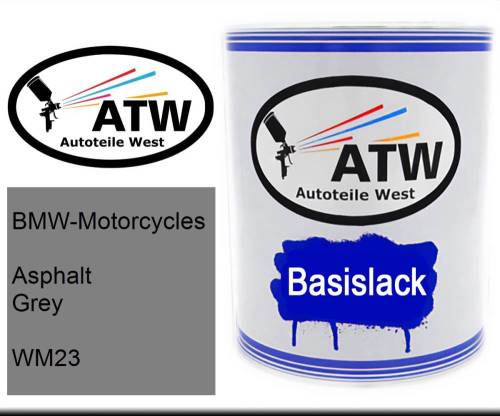 BMW-Motorcycles, Asphalt Grey, WM23: 1L Lackdose, von ATW Autoteile West.